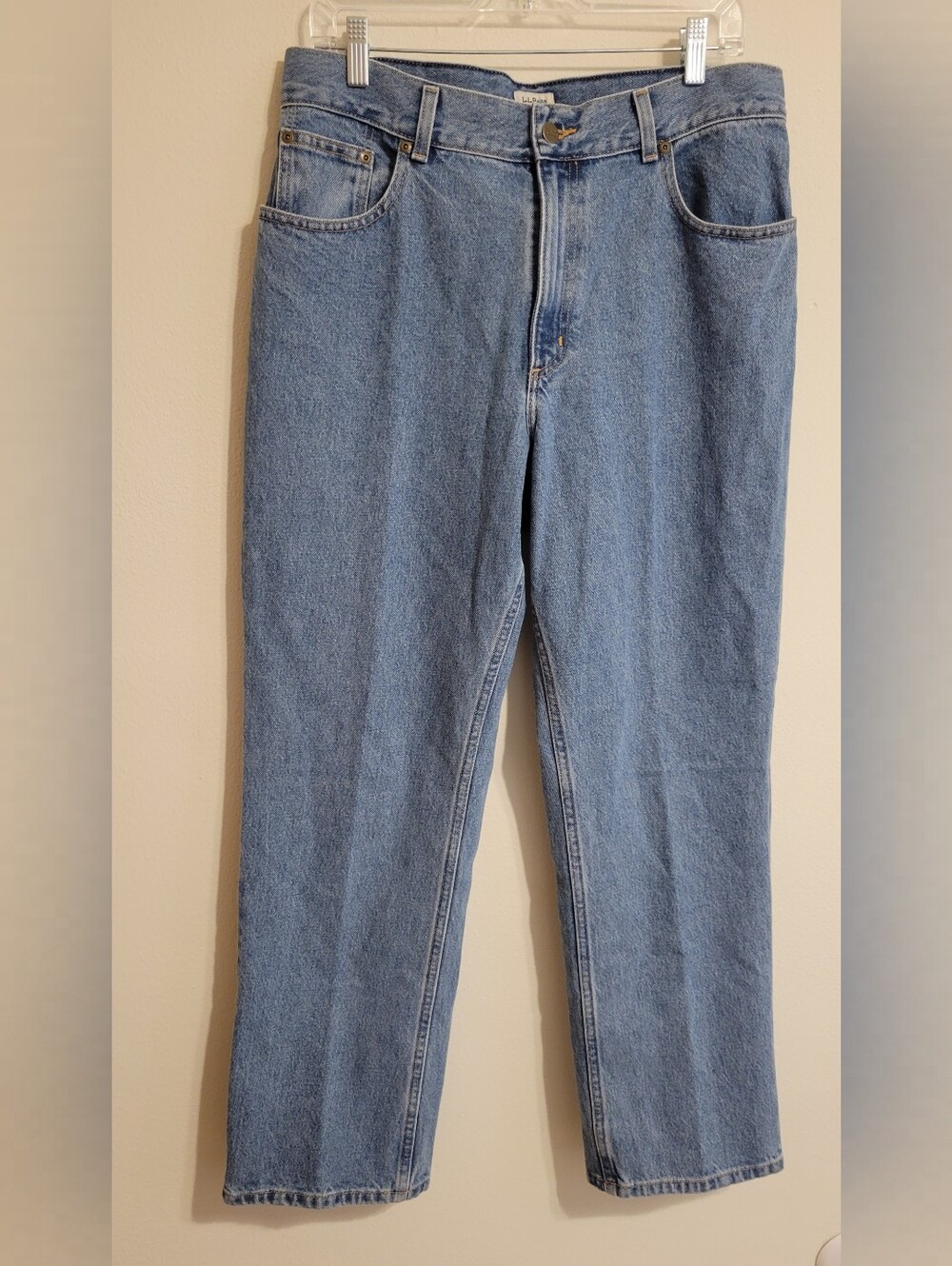 L.L. Bean Original Fit High Waisted Straight Leg Jeans Women's size 14